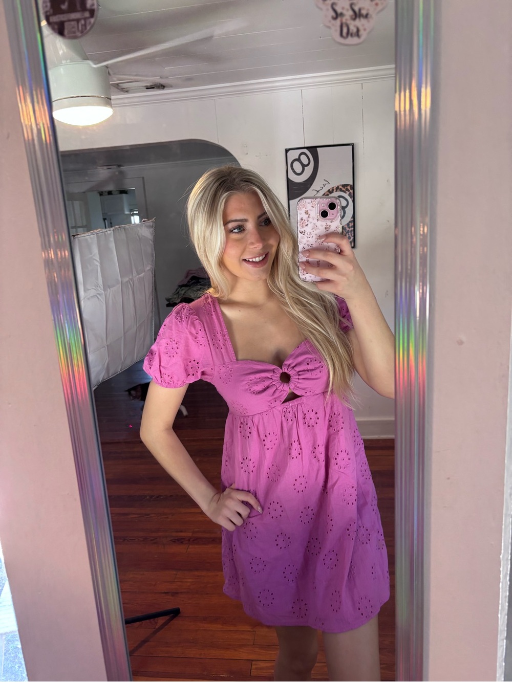 Speechless Bright Magenta Top with Tag Detail